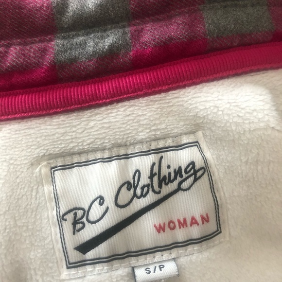 Pink/grey checkered thick flannel w/fleece lining - Picture 4 of 4